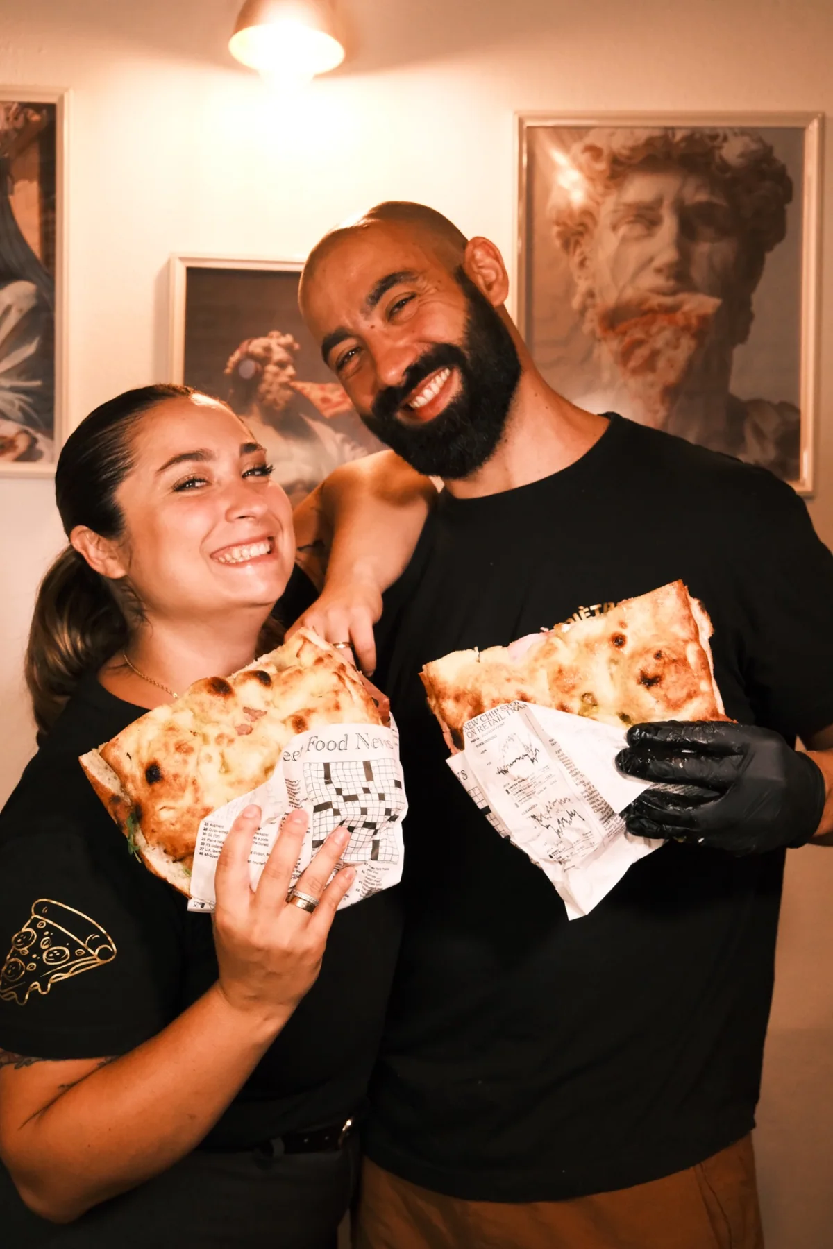 Il team di Piètrizza con le schiacciate
